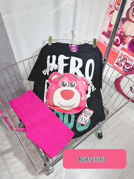 Bộ lửng in gấu HERO dễ thương cho bé gái BGB123397