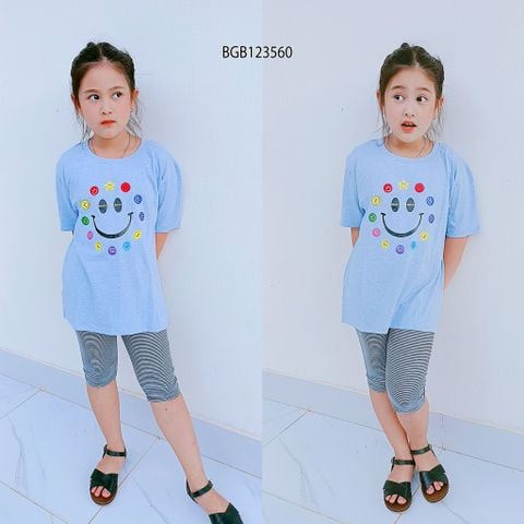 Bộ mặt cười quần legging dễ thương cho bé gái BGB123560