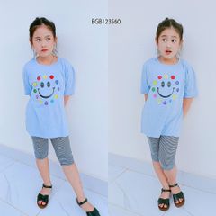 Bộ mặt cười quần legging dễ thương cho bé gái BGB123560