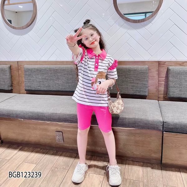 [XẢ KHO] Bộ lửng phối sọc bé gái dễ thương cho bé BGB123238