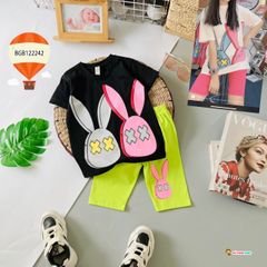 Bộ lửng bé gái in thỏ dễ thương cho bé gái BGB122240