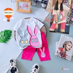 Bộ lửng bé gái in thỏ dễ thương cho bé gái BGB122240
