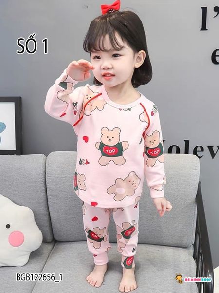 Bộ dài tay mặc nhà dễ thương cho bé trai & bé gái BGB122656