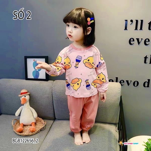 Bộ dài tay mặc nhà dễ thương cho bé trai & bé gái BGB122656