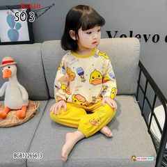 Bộ dài tay mặc nhà dễ thương cho bé trai & bé gái BGB122656