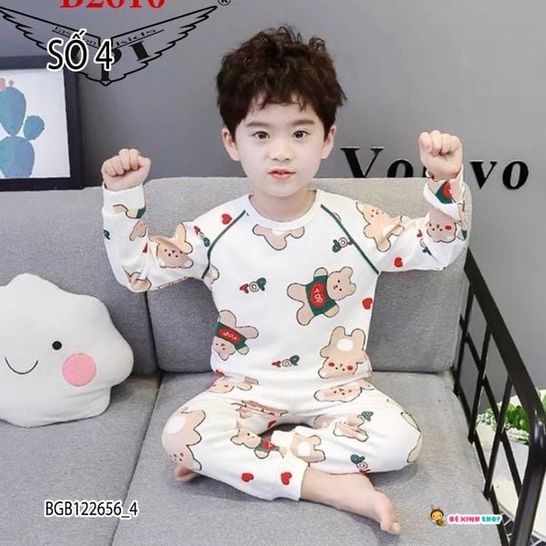 Bộ dài tay mặc nhà dễ thương cho bé trai & bé gái BGB122656