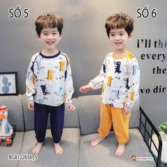 Bộ dài tay mặc nhà dễ thương cho bé trai & bé gái BGB122656