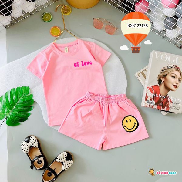 [XẢ KHO] Bộ mặt cười OF LOVE dễ thương cho bé gái BGB122137