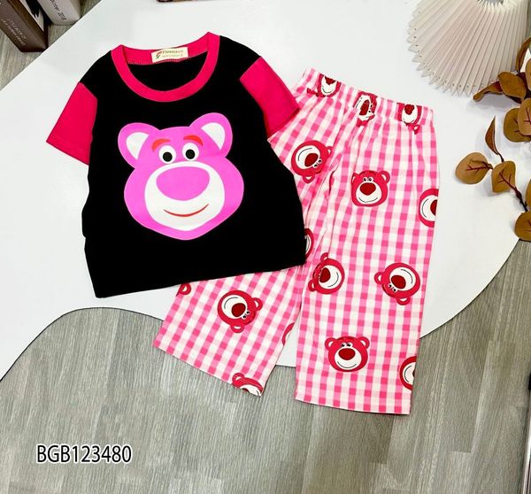 Bộ ống suông in gấu dễ thương cho bé gái BGB123480