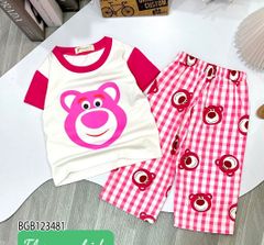 Bộ ống suông in gấu dễ thương cho bé gái BGB123480