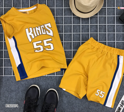 Bộ sát nách thể thao King 55 dễ thương cho bé trai BTB27272