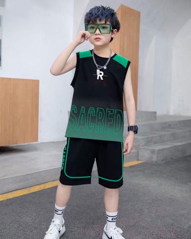 [XẢ KHO] Bộ sát nách thể thao SACRED dễ thương cho bé trai BTB27567