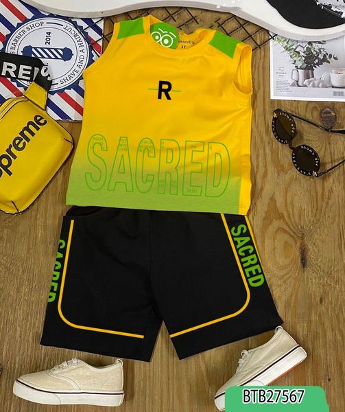 Bộ sát nách thể thao SACRED dễ thương cho bé trai BTB27567