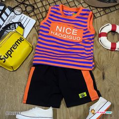 [XẢ KHO] Bộ sát nách sọc NICE dễ thương bé trai BTB25892