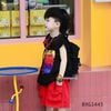 Bộ sát nách tay lỡ in chữ quần túi hộp dễ thương cho bé trai BXG1444