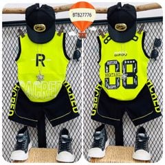 Bộ sát nách thể thao chữ R dễ thương cho bé trai BTB27776