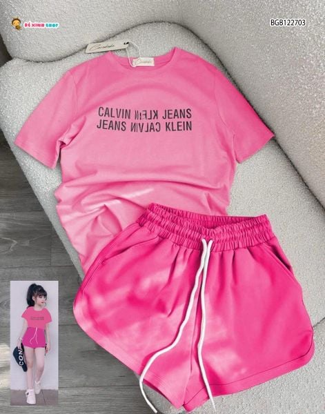 Bộ sort thun CK dễ thương cho bé gái BGB122703