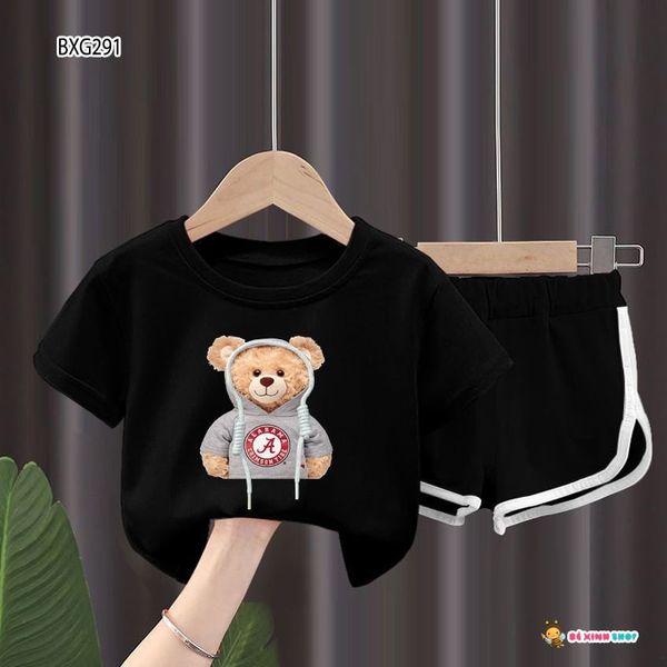 Bộ sort gấu dây 3D dễ thương cho bé gái BXG288