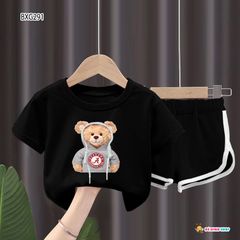 Bộ sort gấu dây 3D dễ thương cho bé gái BXG288