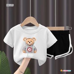 Bộ sort gấu dây 3D dễ thương cho bé gái BXG288