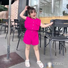 Bộ sort áo túi sơ mi dễ thương cho bé gái đi chơi BGB123200