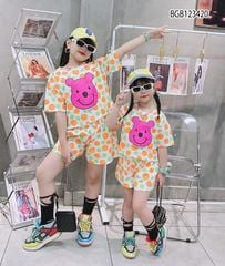 Bộ thun bi in gấu Pooh dễ thương cho bé gái BGB123419