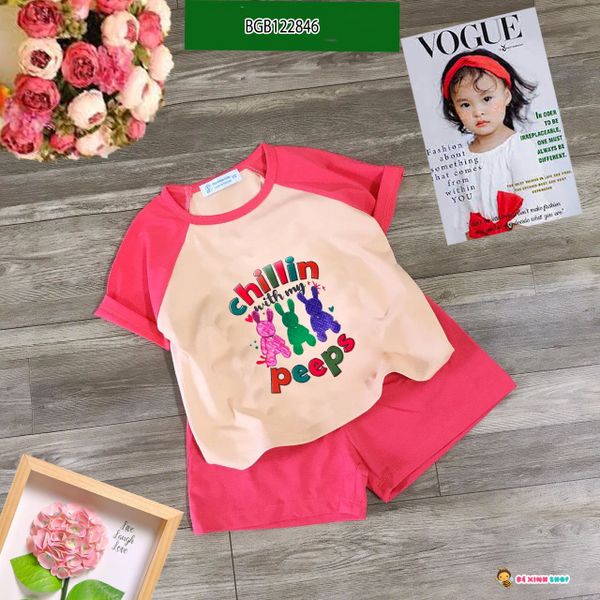 Bộ thun raplang Chilin dễ thương cho bé gái BGB122844