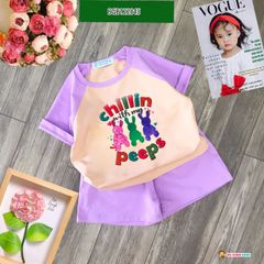 Bộ thun raplang Chilin dễ thương cho bé gái BGB122844