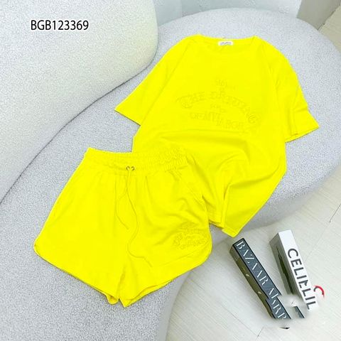 Bộ thun thêu đắp chữ dễ thương cho bé gái BGB123369