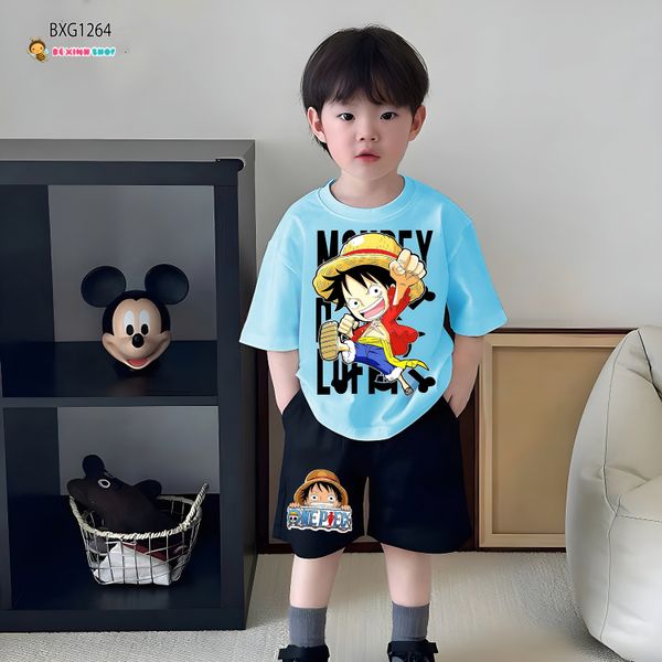 Bộ thun Cotton in 3D OnePiece dễ thương cho bé trai BXG1264