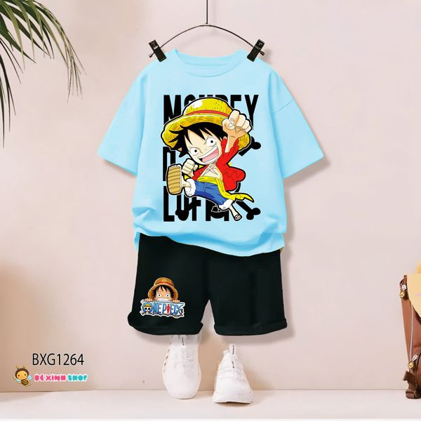 Bộ thun Cotton in 3D OnePiece dễ thương cho bé trai BXG1264
