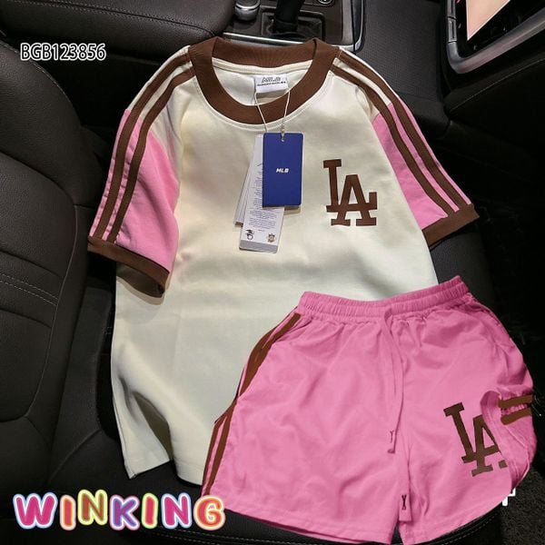 Bộ đùi phối sọc LA dễ thương cho bé gái BGB123855