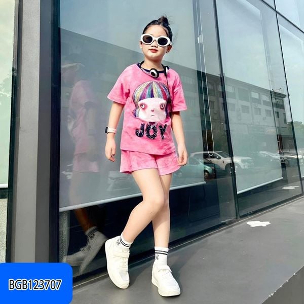 [XẢ KHO] Bộ thun loang màu bé gái JOY dễ thương cho bé gái BGB123706