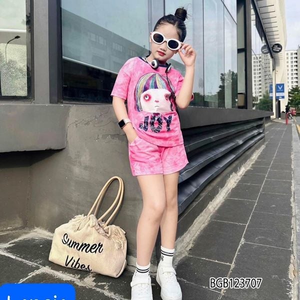 [XẢ KHO] Bộ thun loang màu bé gái JOY dễ thương cho bé gái BGB123706