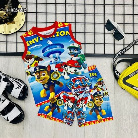 [XẢ KHO] Bộ sát nách in 3D dễ thương cho bé trai ngày hè BTB27687