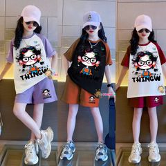 Bộ thun áo raplang in bé gái tóc xù dễ thương cho bé gái BXG1638