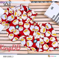 [XẢ KHO] Bộ tole hoạt hình bé gái & bé trai BGB122020