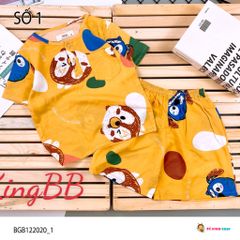 [XẢ KHO] Bộ tole hoạt hình bé gái & bé trai BGB122020