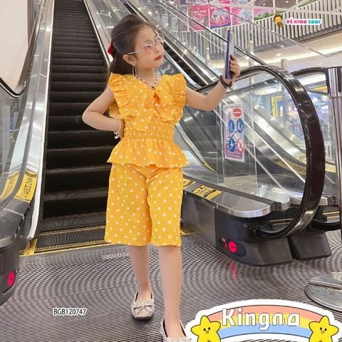 Bộ bi phối bèo dễ thương cho bé gái BGB120746