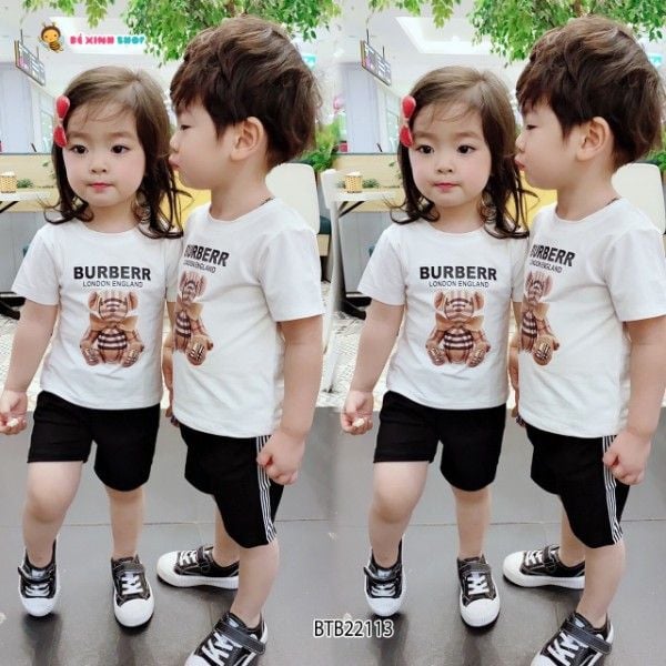 Bộ Gấu Burr trai gái dễ thương cho bé BTB22110