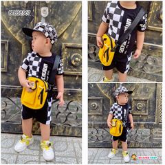 [XẢ KHO] Bộ phối caro thể thao thương cho bé trai BTB22366