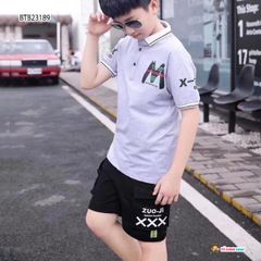 [XẢ KHO] Bộ cổ trụ M dễ thương cho bé trai BTB23187