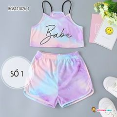 [XẢ KHO] Bộ dây in loang babe dễ thương cho bé gái BGB121076