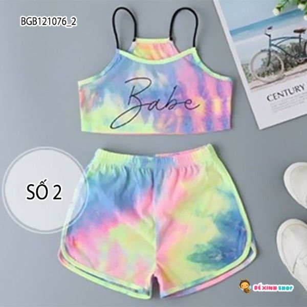 [XẢ KHO] Bộ dây in loang babe dễ thương cho bé gái BGB121076