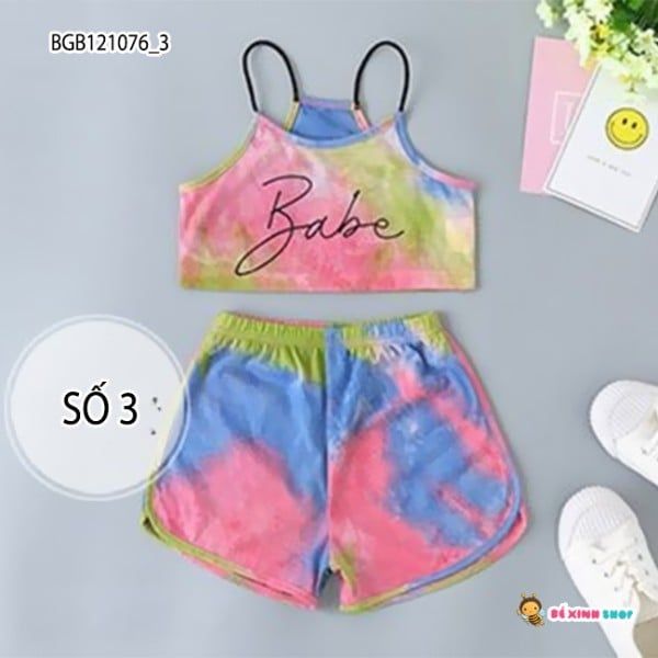 [XẢ KHO] Bộ dây in loang babe dễ thương cho bé gái BGB121076