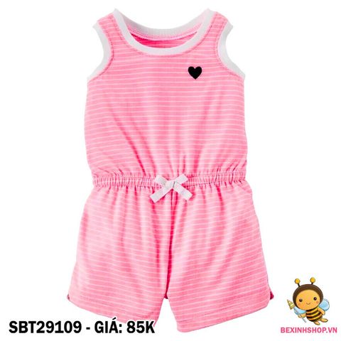 Bộ body suilt liền quần thêu tim cho bé SBT29109