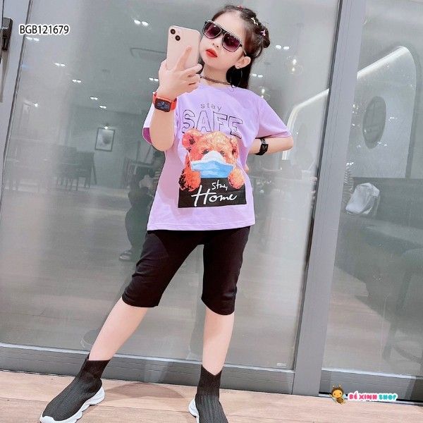 Bộ lửng in gấu SAFE dễ thương cho bé gái BGB121677