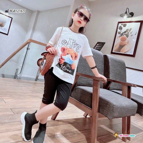 Bộ lửng in gấu SAFE dễ thương cho bé gái BGB121677