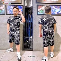 [XẢ KHO] Bộ thun hoa văn dễ thương cho bé trai BTB22947