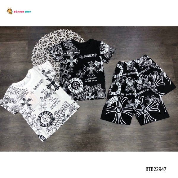 [XẢ KHO] Bộ thun hoa văn dễ thương cho bé trai BTB22947